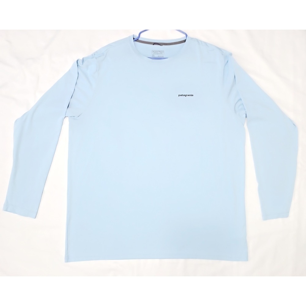 Patagonia Shirt Mens 2XL Blue Trout Long Sleeve Performance Sun UPF Fishing - Picture 1 of 7